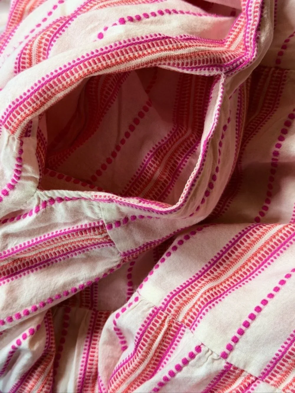 Marine Layer Maxi Dress XL Corinne Pink Striped Woven Tiered Sleeveless Pockets